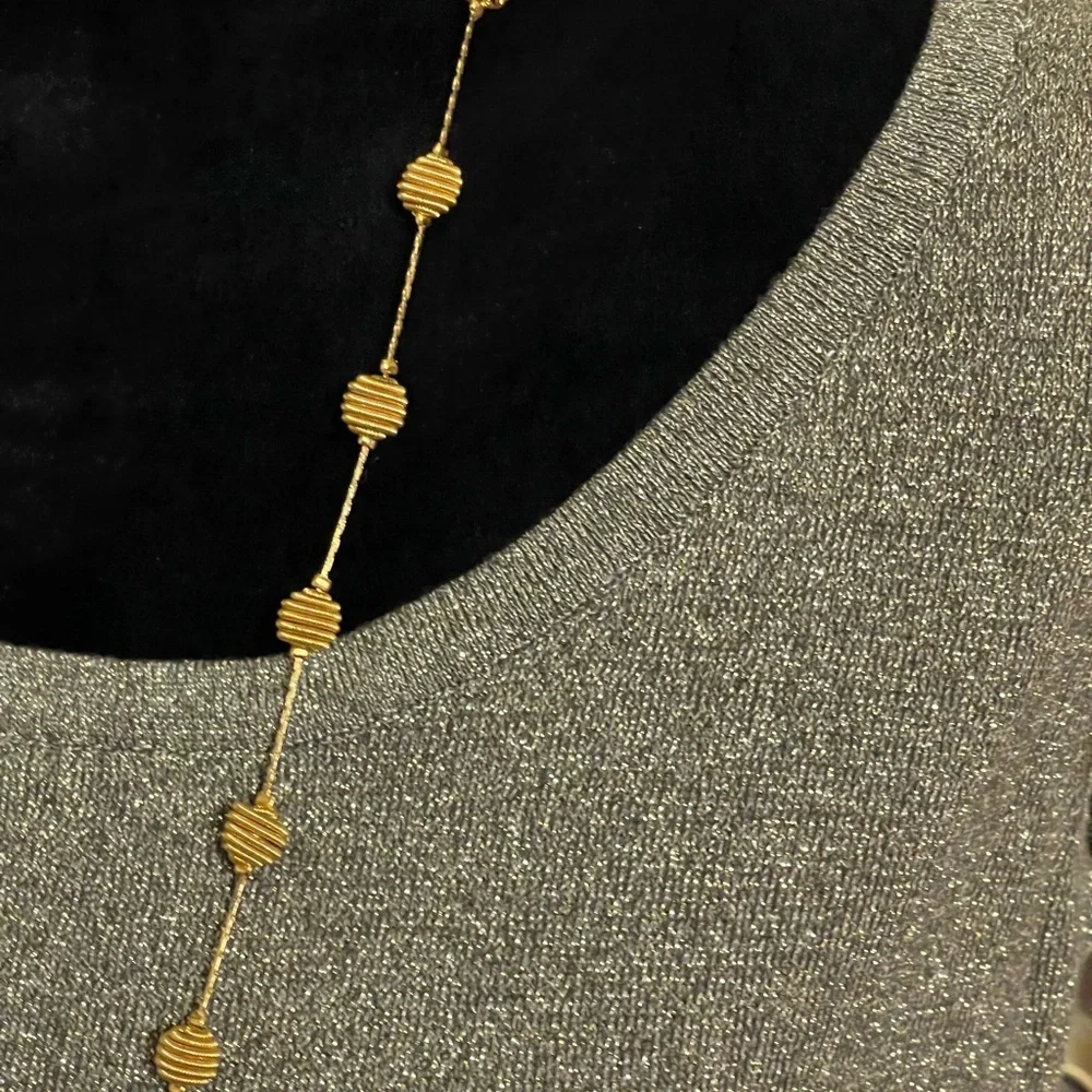 DG 2 DIANE GILMAN NWTS GOLD METALLIC TANK SZ MED - Picture 9 of 13